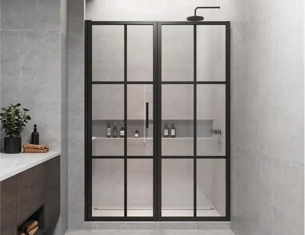 AXIO XTRA GRIDIENT Pivot Door and Panel Shower Door