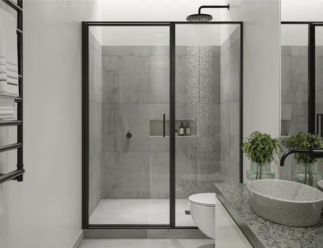 Axio Pivot Door and Panel Shower Door