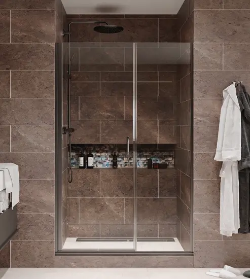 Slimline Hinged Door and Panel Shower Door