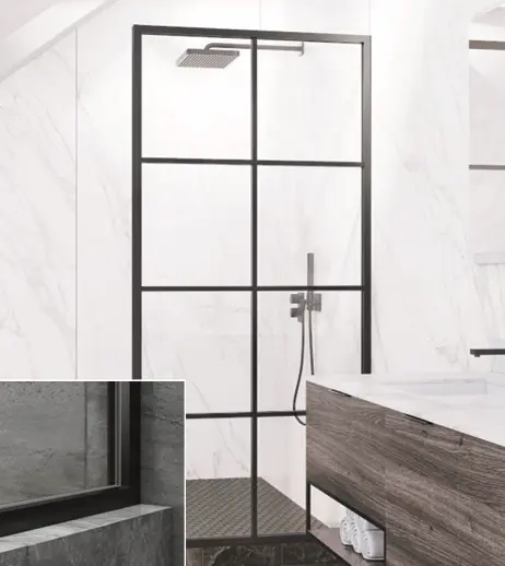 Axio Cove Gridient Glass Shower Panel