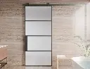 Axio Series Framed Glass Barn Door