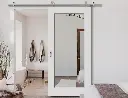  Austin with Meridian 1-Panel with Mirror Barn Door