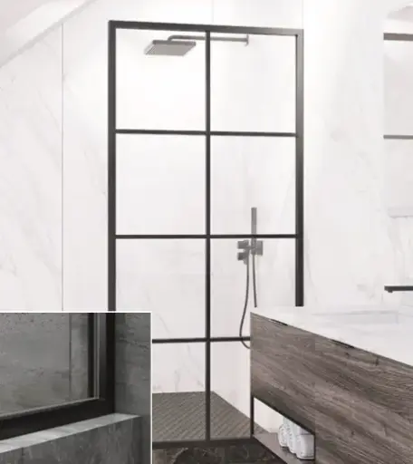 Axio Cove Gridient Glass Shower Panel
