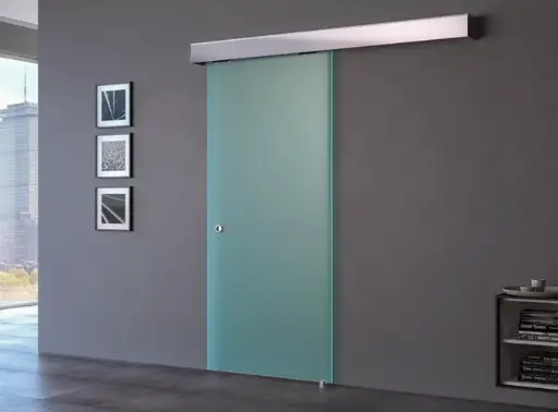 AC York Glass Single Sliding Barn Door